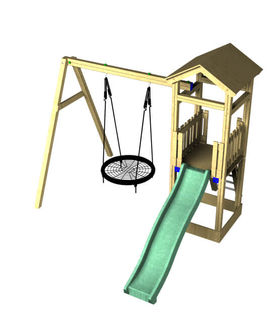 The Cherry Slide and basket swing