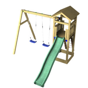 The elm double swing and slide
